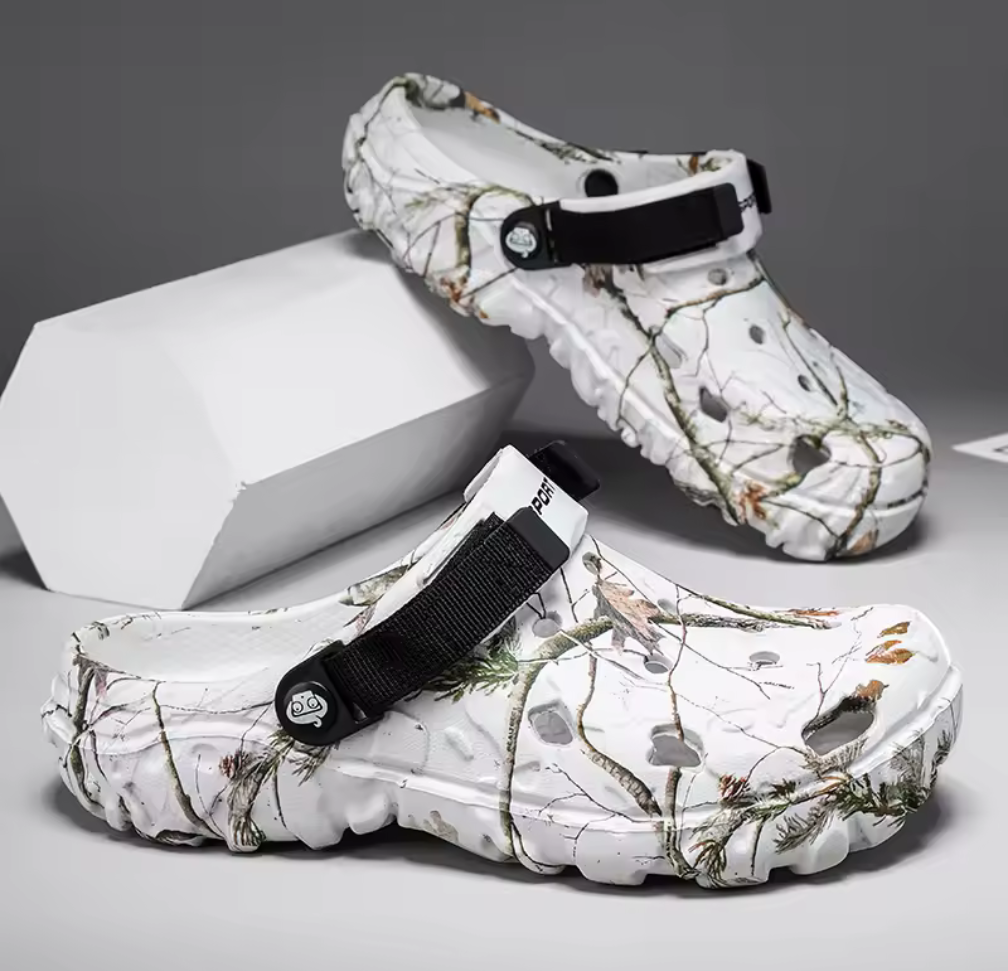 Sportiga camo-tofflor med chunky sula – Unisex