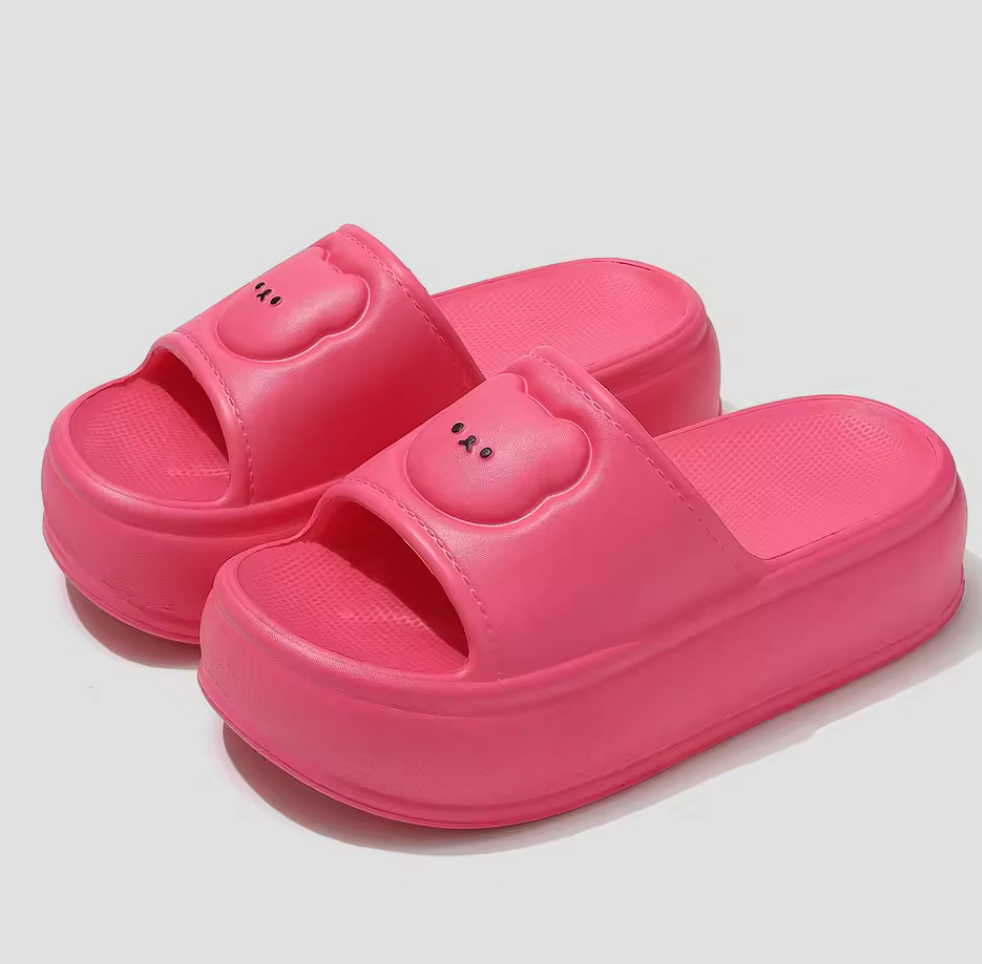 Teddy Slides med plattform – Sötaste statementet för dina fötter!