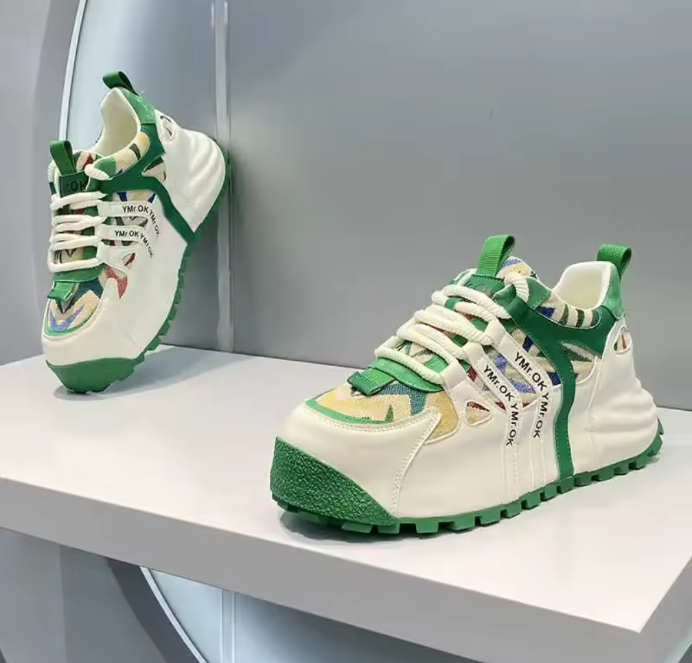 Chunky sneakers med mönster – färgstarka och sportiga statement-skor