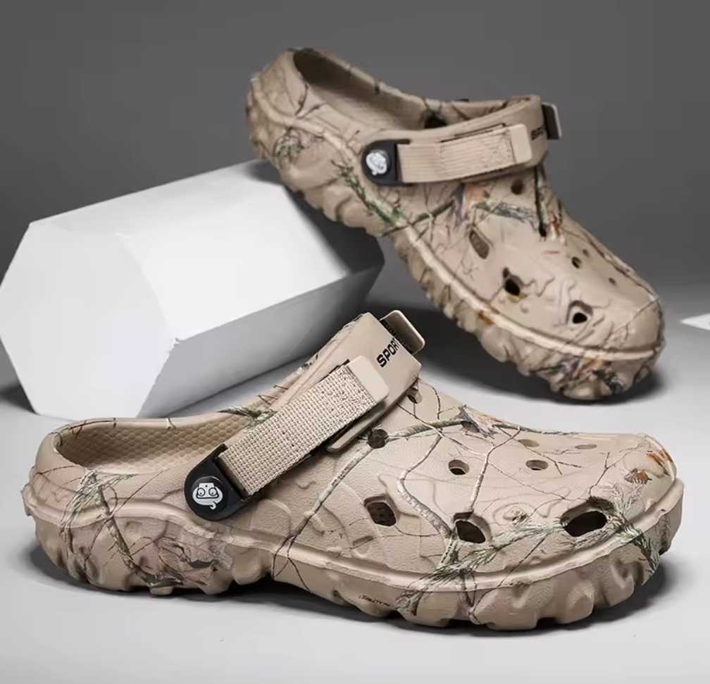 Sportiga camo-tofflor med chunky sula – Unisex