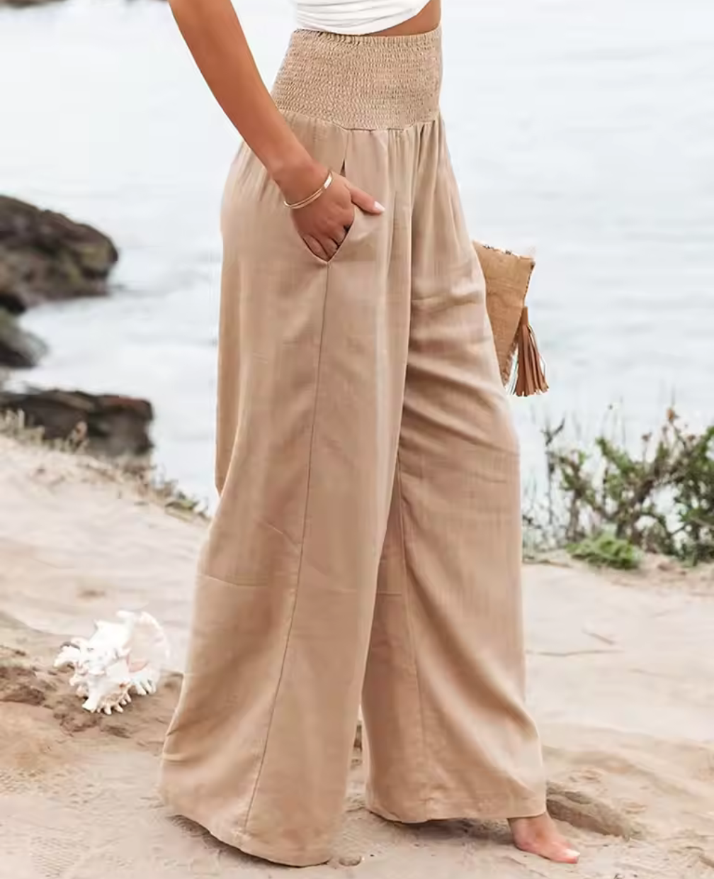 VIDA SOMMARBYXOR MED RYNKAD MIDJA – FASHIFY.SE