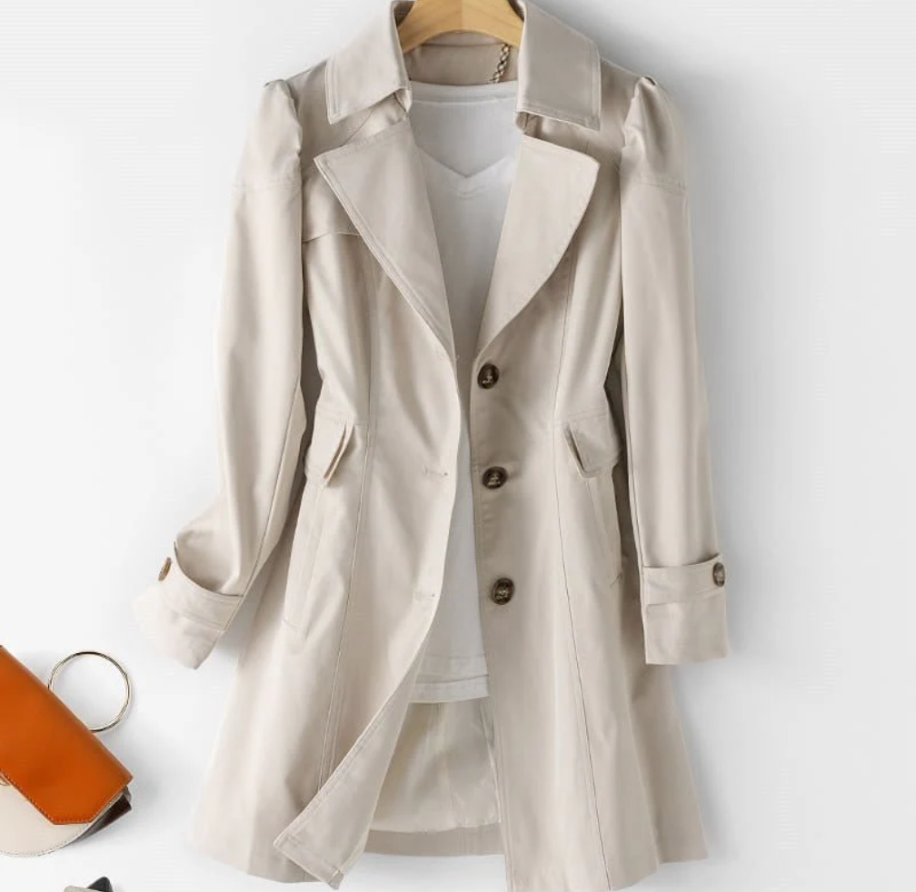 Klassisk trenchcoat med figursydd passform