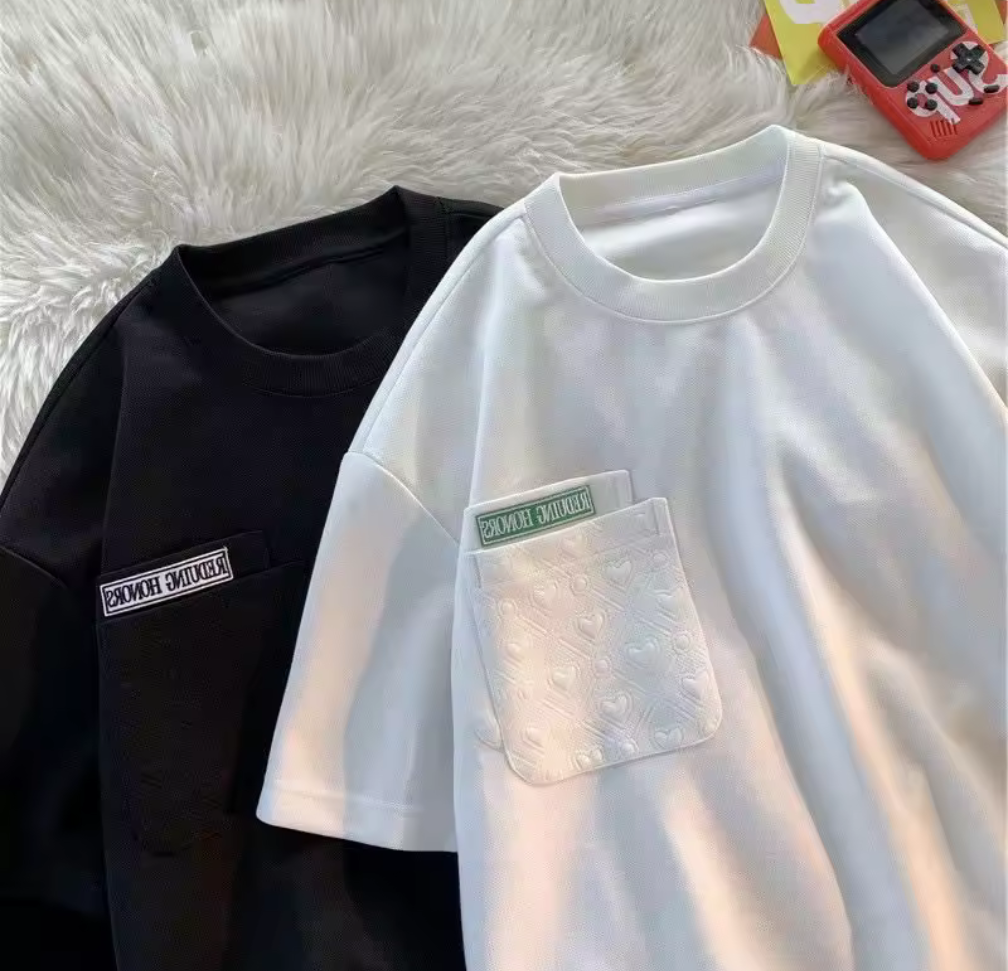 Set med strukturficka – T-shirt & shorts