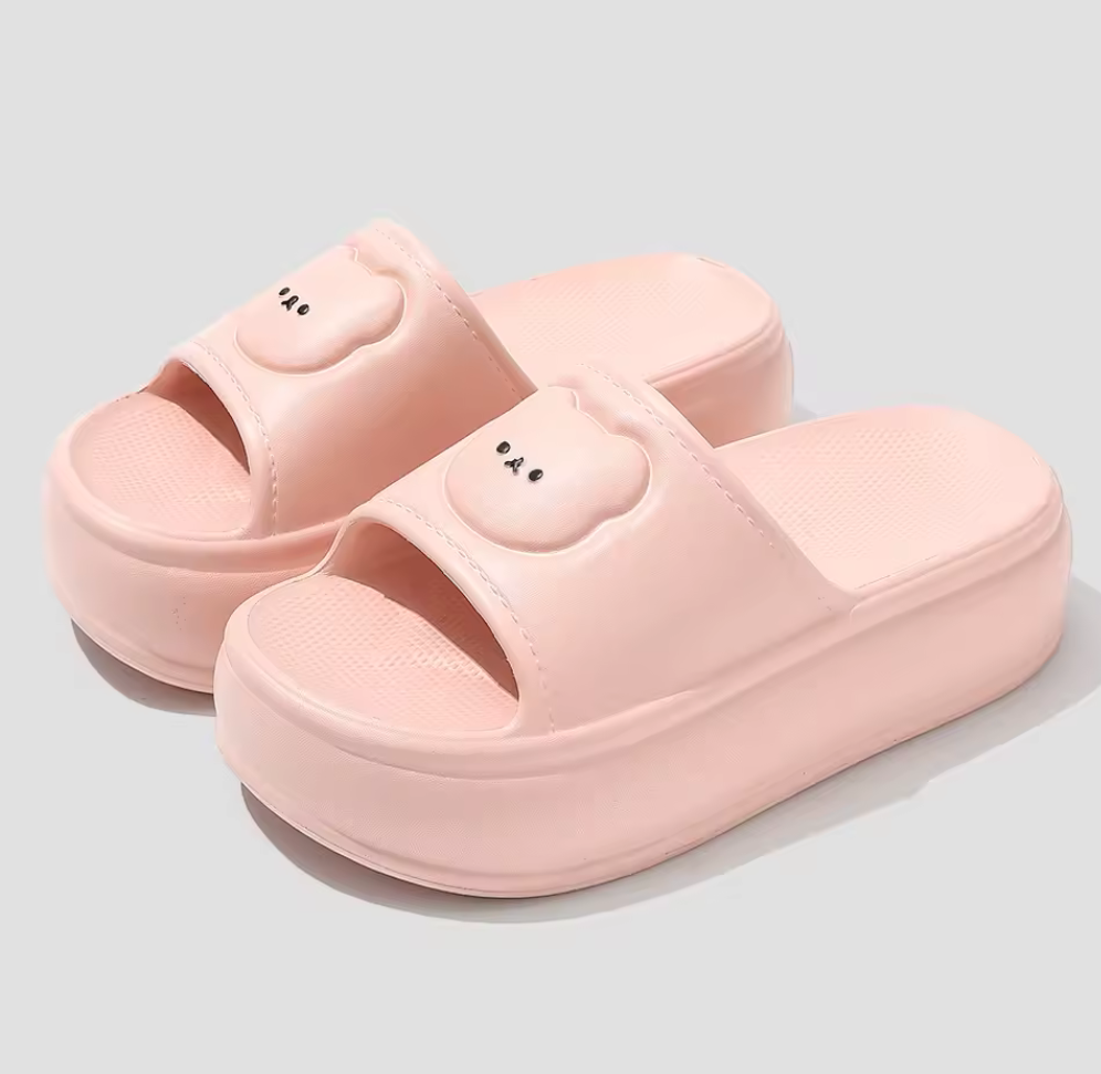 Teddy Slides med plattform – Sötaste statementet för dina fötter!