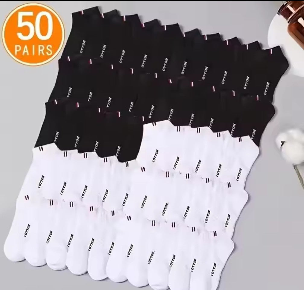 50-Pack Kvalitetsstrumpor – Maxad Komfort & Prisvärdhet i Ett