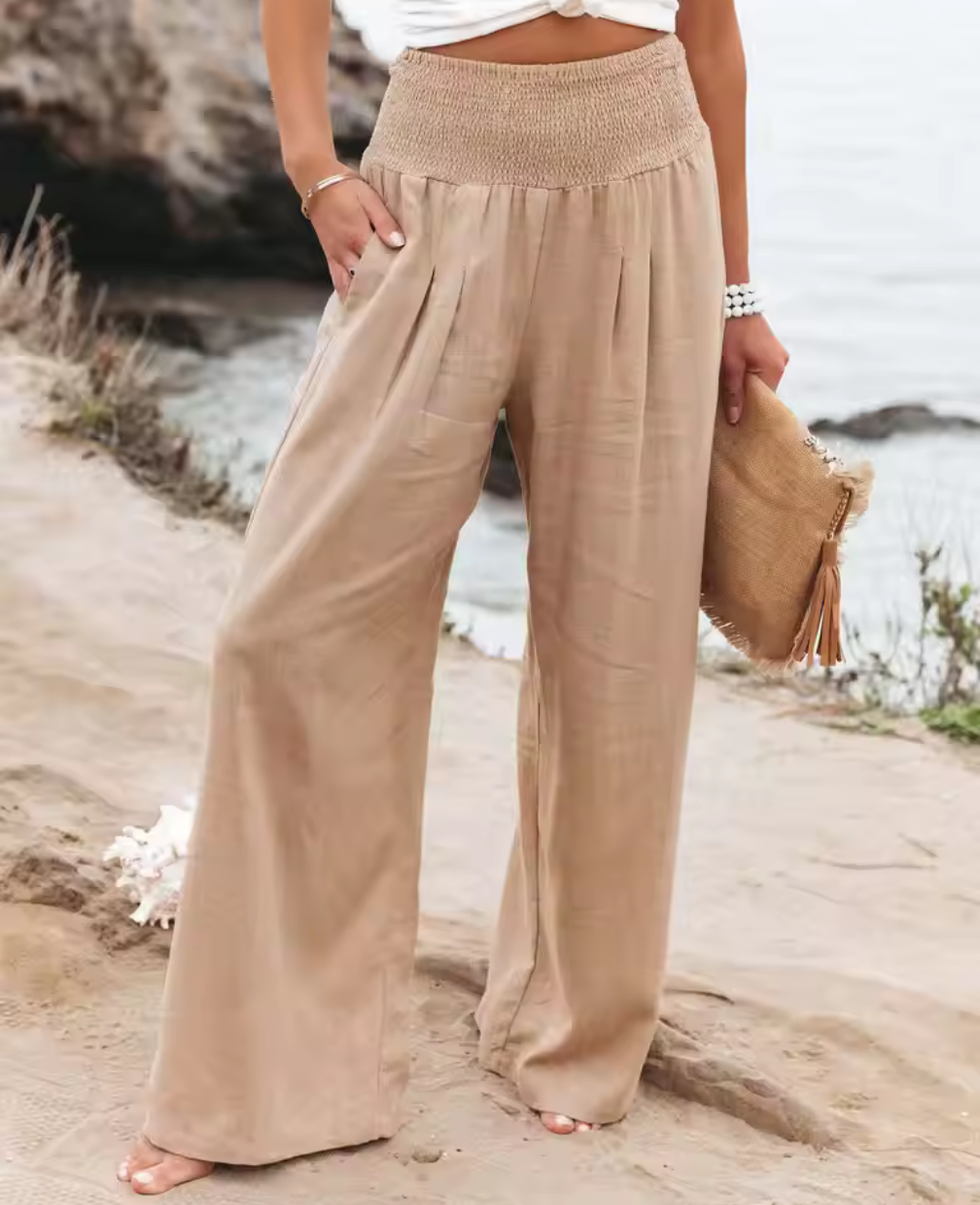 VIDA SOMMARBYXOR MED RYNKAD MIDJA – FASHIFY.SE