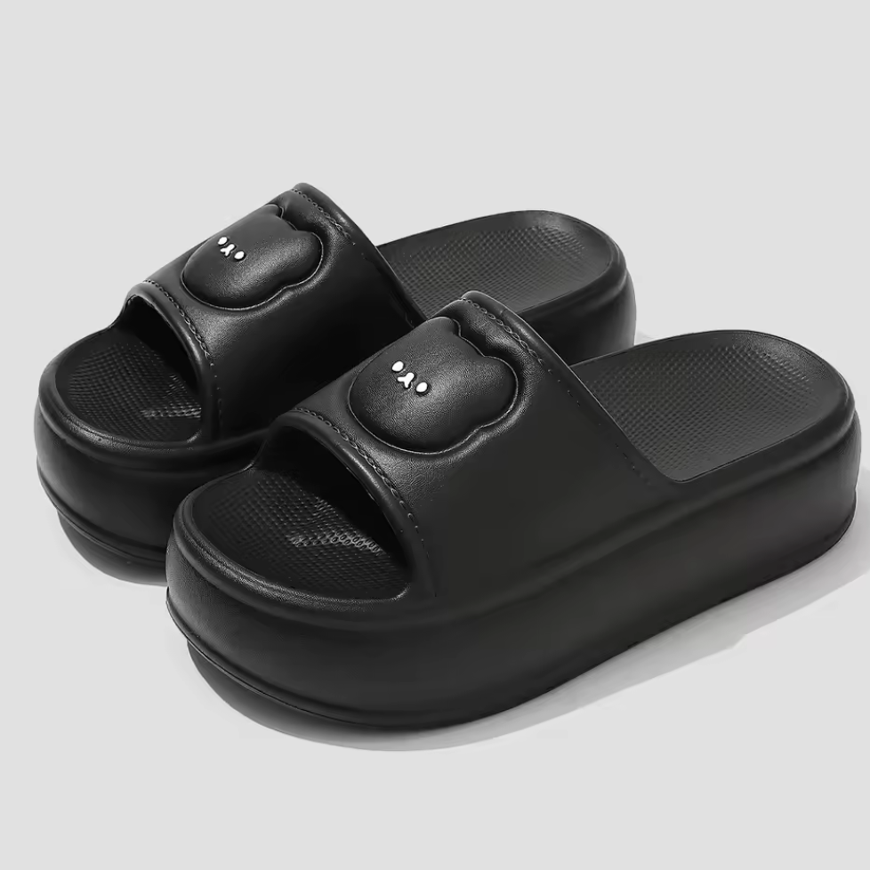 Teddy Slides med plattform – Sötaste statementet för dina fötter!